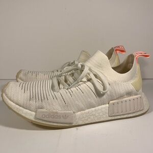 Women’s White/Pink Adidas NMD’s, Size 9.5
